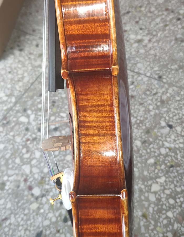 美洲虎纹枫独板小提琴-zy06