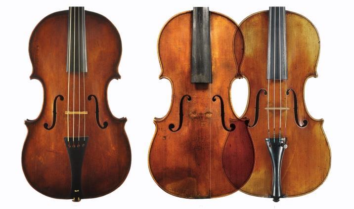 ANDREA GUARNERI 1664中提琴：乔纳森·圣玛丽亚花束，由国家音乐博物馆提供。  GUARNERI'DEL GESÙ'1743'IL CANNONE'小提琴：MARCO RICCI。ENRICO CERUTI小提琴：STEFAN BAUNI